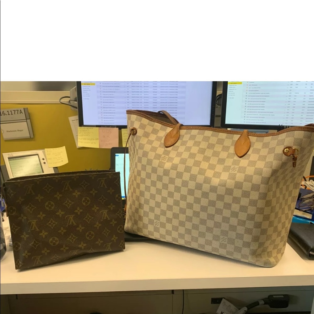 louis Vuitton Neverfull GM Azur Damier READ